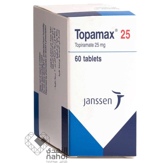 Picture of TOPAMAX 25MG TABL. 1X60 S-ARAB.